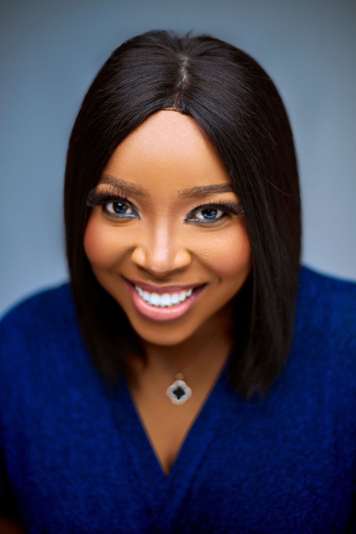 Happy patient smiling with healthy, white teeth